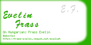evelin frass business card